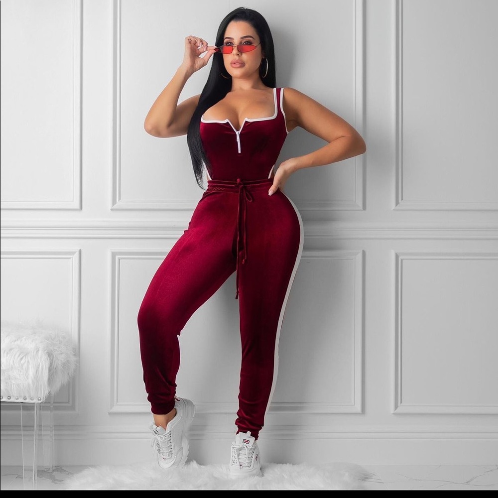 Velour pant set